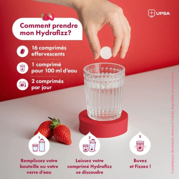 Hydrafizz Hydra Comprimés effervescents - 16 comprimés