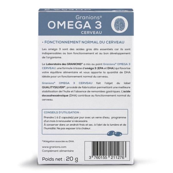 Omega 3 Cerveau - 2 capsules