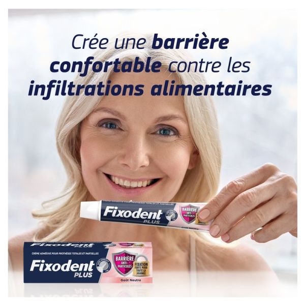 Crème Adhésive pour Prothèses Barrière Anti-Particules + Fixation Forte - 40 g