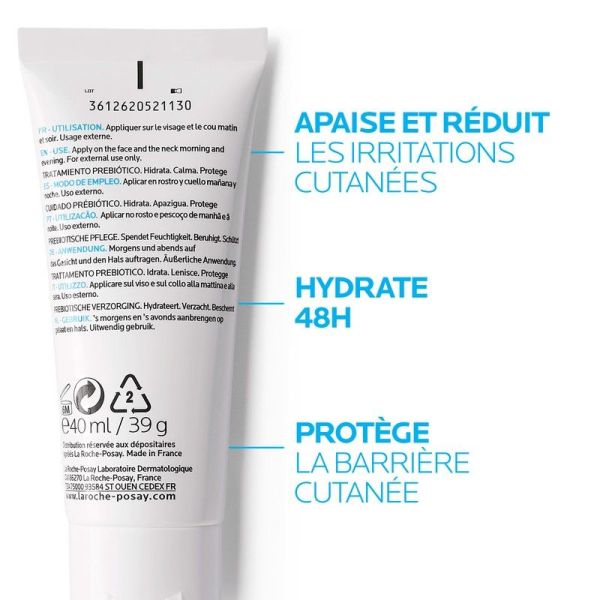 Toleriane Sensitive Crème Hydratante Apaisante Anti Rougeurs - 40ml