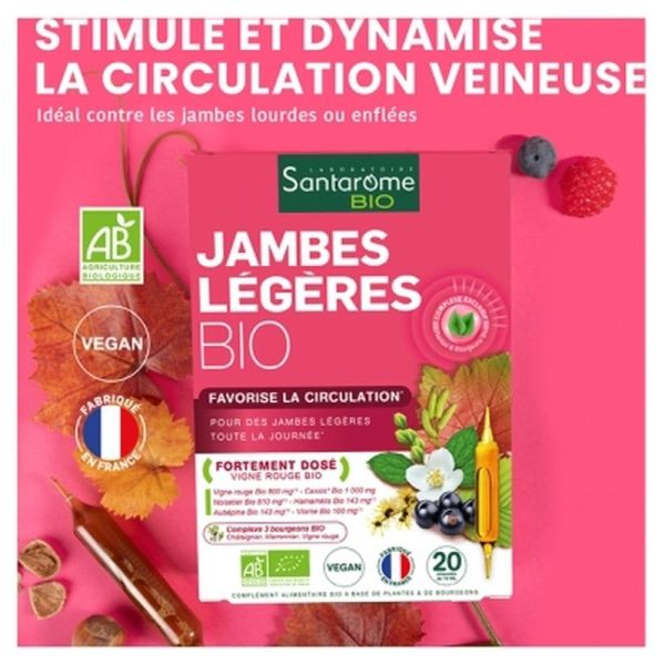Jambes Légères Bio - 20 ampoules