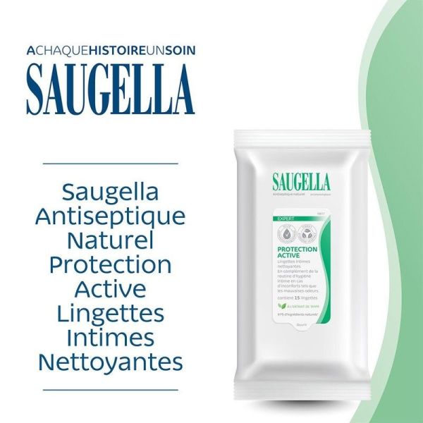 Expert Protection Active Lingettes Intimes - 15