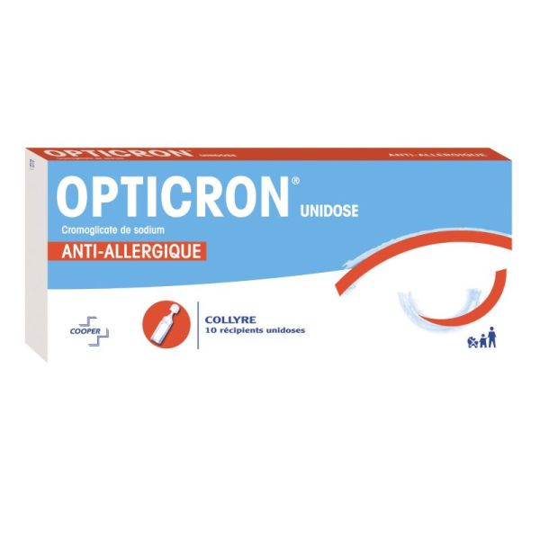 OPTICRON UNIDOSE, collyre en récipient unidose - 10x0.35ml