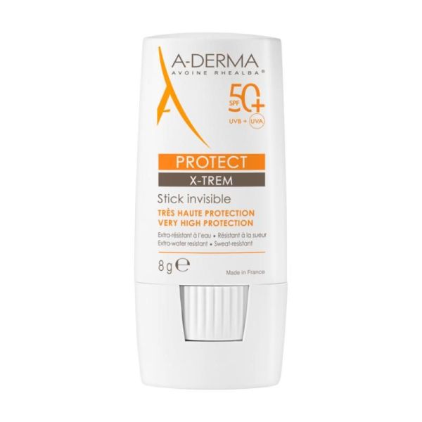 A-DERMA PROTECT X-TREM Stick solaire invisible SPF50+ - 8gr