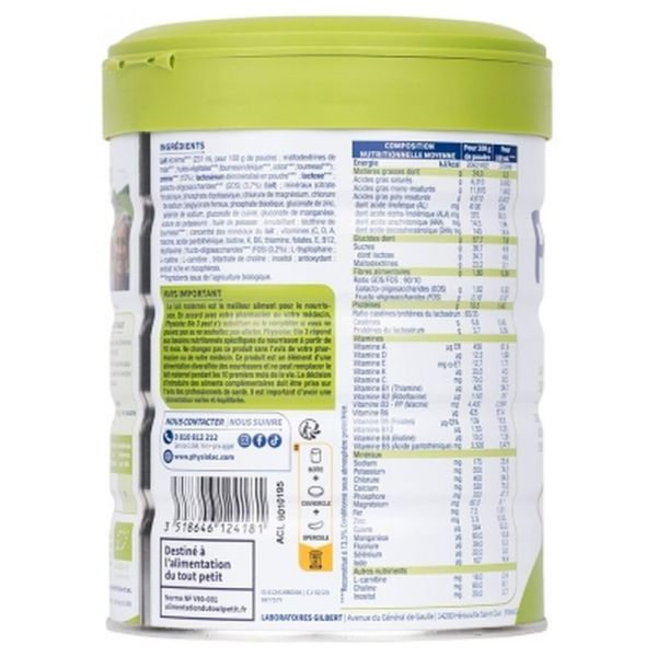 Lait Bio 3ème âge - 800g