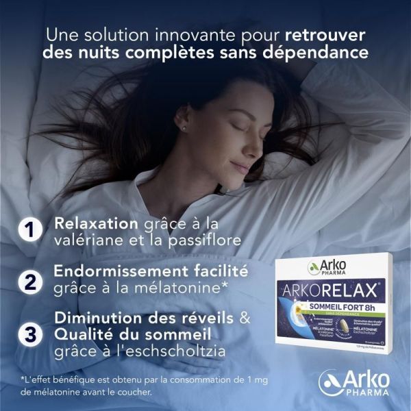Arkorelax® Sommeil Fort 8H - 30 comprimés