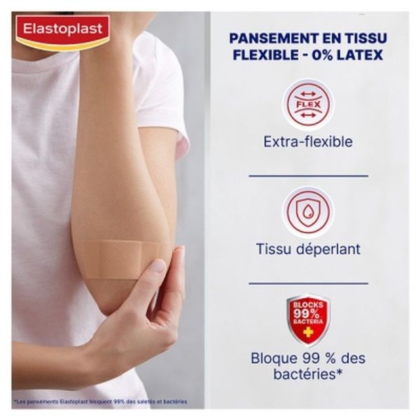 Pansements Universel Flexible - 10 bandes de 10x6cm
