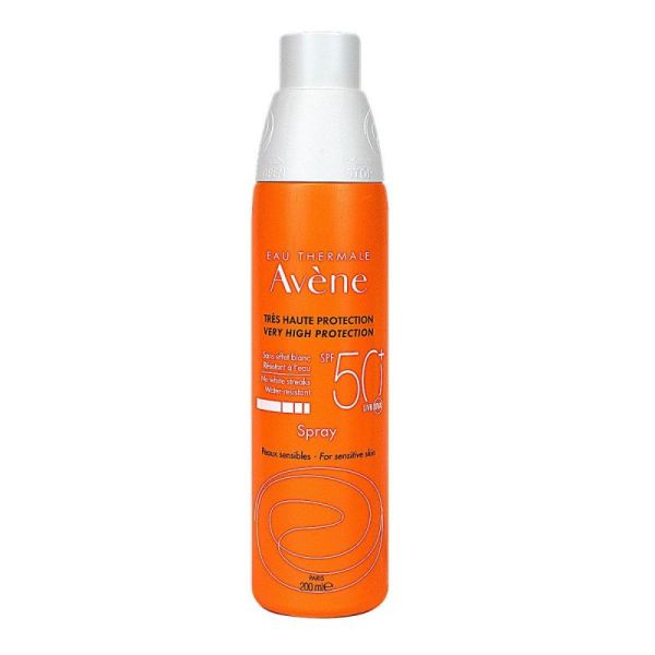 AVENE Très haute protection SPF50+ spray peaux sensibles sans effet blanc - 200ml