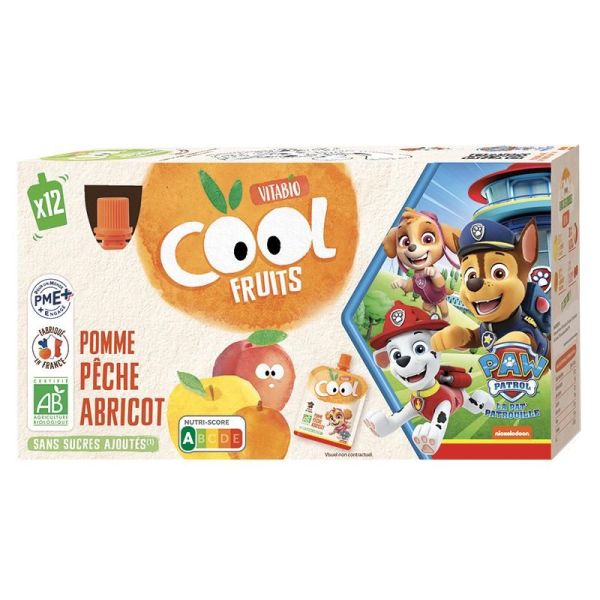 Vitabio Pomme Peche Abricot - 12x90g