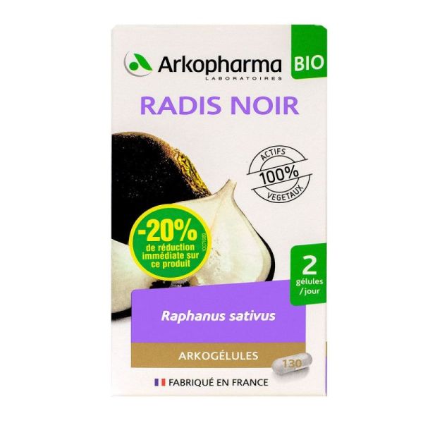 Arkopharma Arkogélules Radis Noir Bio - 130 Gélules