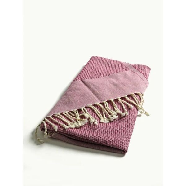 Linge hammam rose coton bio - 180 x 100 CM