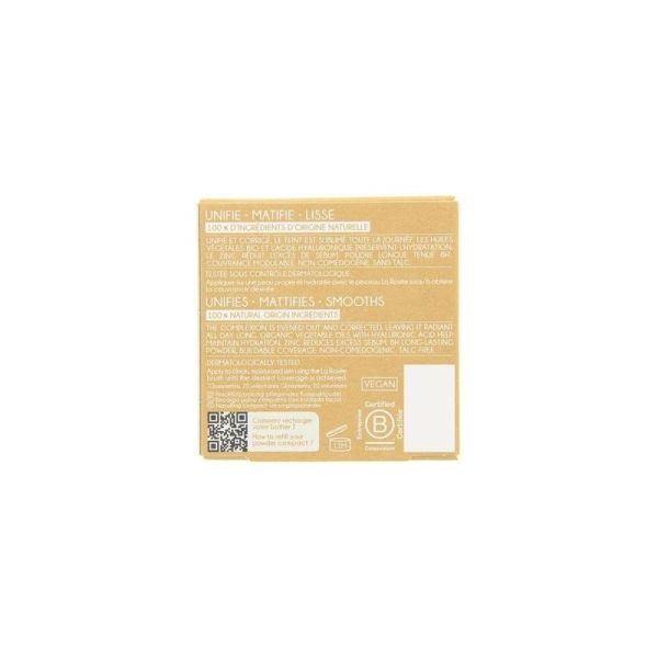 La Rosée Poudre Compacte Soin à L'Huile d'Abricot Bio 03 Medium Foncé - 8g