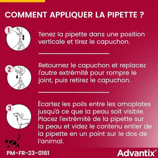 Advantix Très Petit Chien entre 1,5 et 4 kg - 4 x 0,4 ml