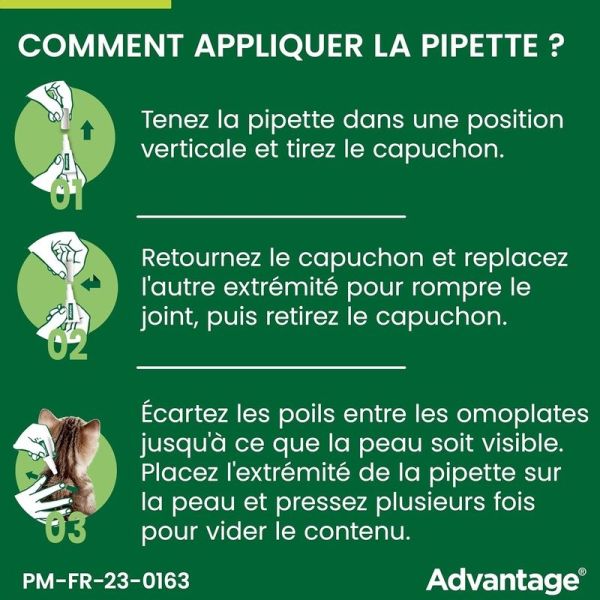 Advantage Chat & Lapin de moins de 4 kg - 4 x 0,4 ml