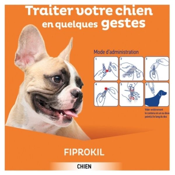 Fiprokil Spot On Chien 20-40kg - 2,68ml x4 pipettes