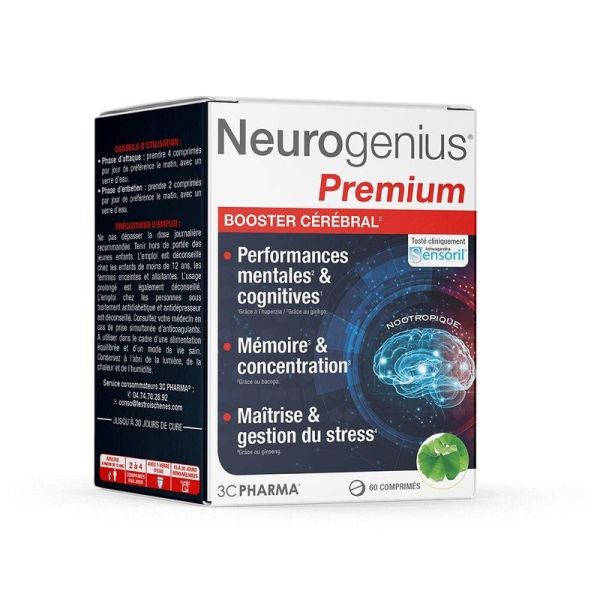 Neurogenius Premium - Boîte de 60 comprimés
