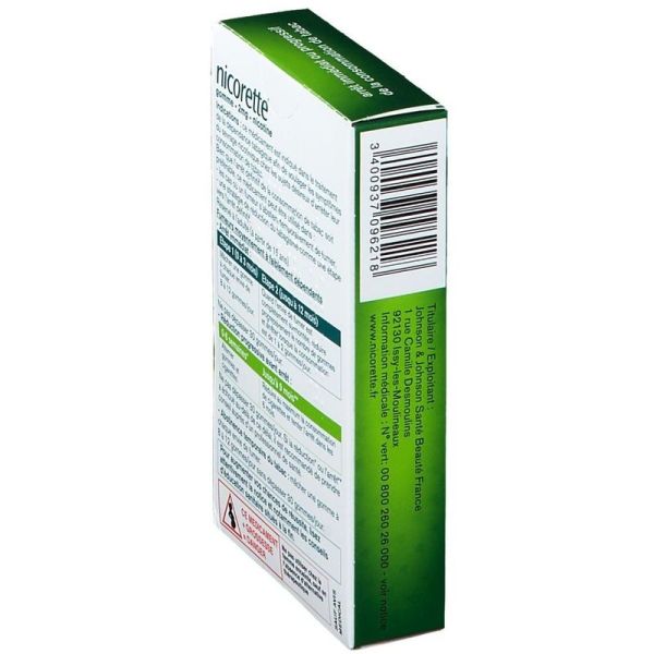 Gomme Nicorette Menthe Glaciale - 30 gommes