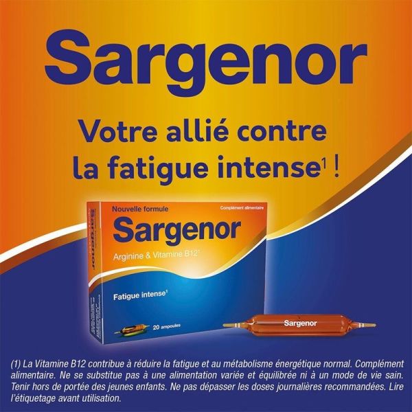 Sargenor Arginine & Vitamine B12 - 20 ampoules