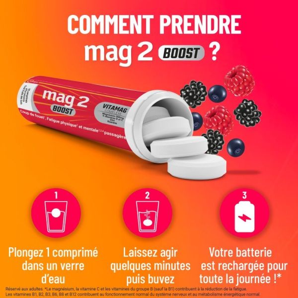 Mag 2 Boost comprimés - 20 comprimés