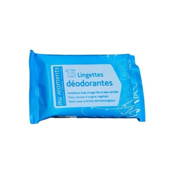 Lingette déodorante - 15 lingettes