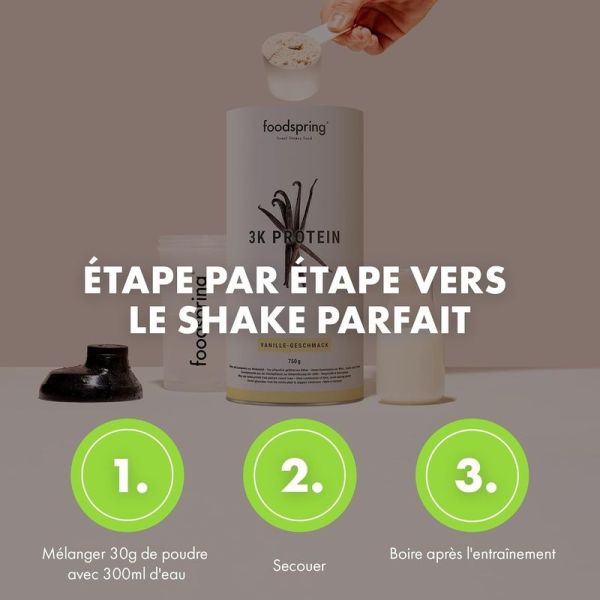 3K Vanillé Whey en poudre - 750g