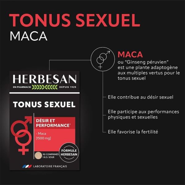 Maca Tonus sexuel - 90 comprimés
