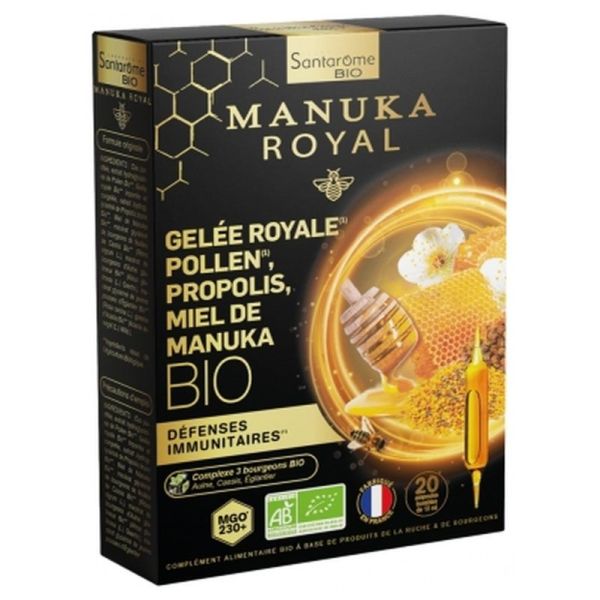Gelée Royale Pollen Propolis Miel de Manuka - 20 Ampoules