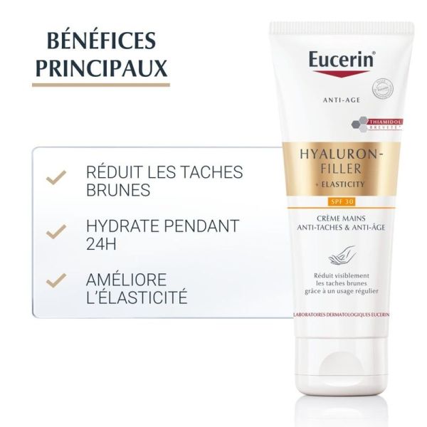 HYALURON-FILLER + ELASTICITY Crème Mains Anti-Taches et Anti-Âge SPF 30