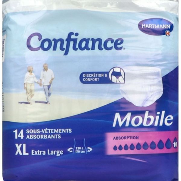 Confiance Mobile Slip Absorbant - XL - 14 unités