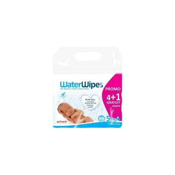 Lingettes bébé - Lot de 5 x 60 lingettes