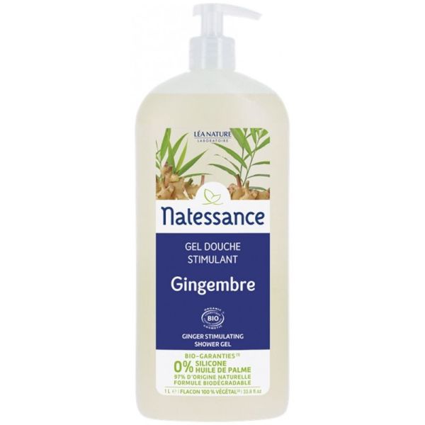 Natessance Gel douche bio Gingembre - 1 L