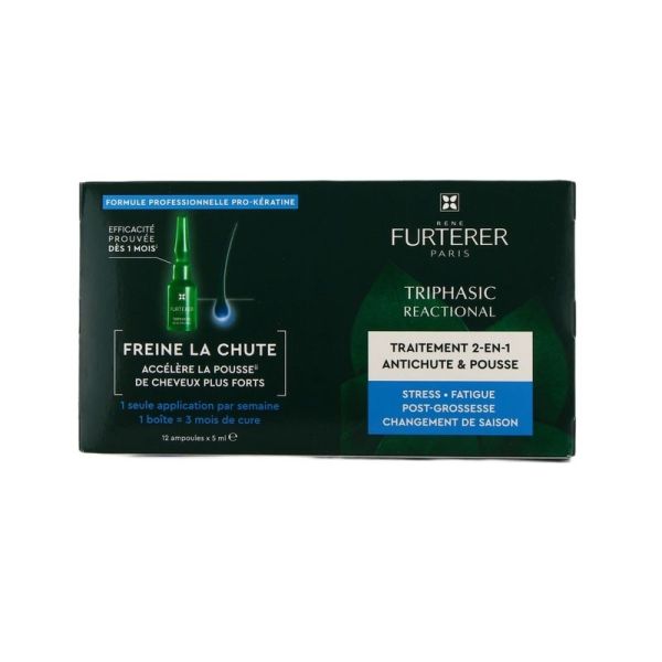 Triphasic Reactional Traitement antichute réactionnelle - 12 Ampoules - 12 ampoules de 5 ml