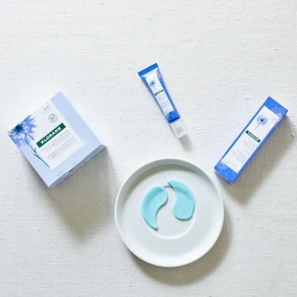 Patchs yeux lissants hydro-gel - Bleuet Bio + Acide Hyaluronique