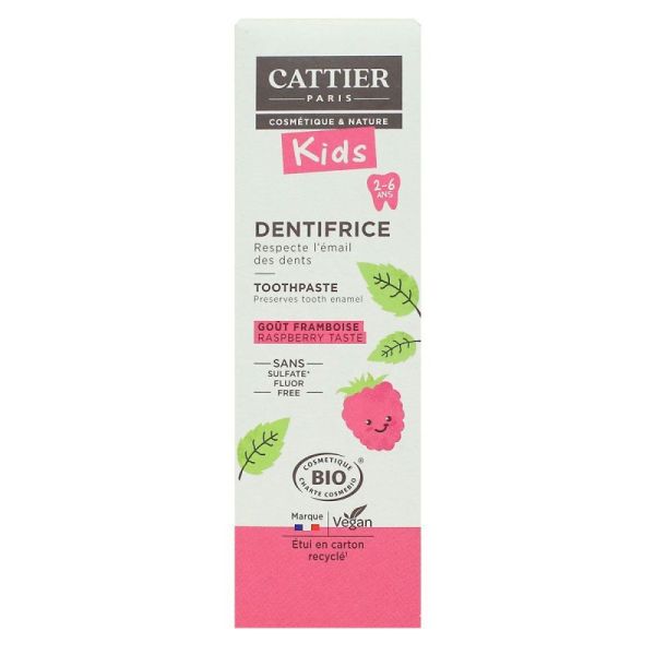 Dentifrice Kids Bio 2-6 ans Framboise - 50ml