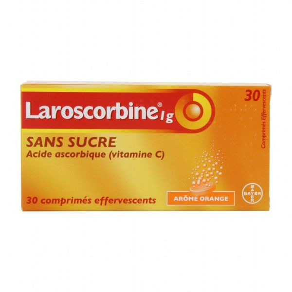 LAROSCORBINE SANS SUCRE 1g, comprimé effervescent - 15 comprimés