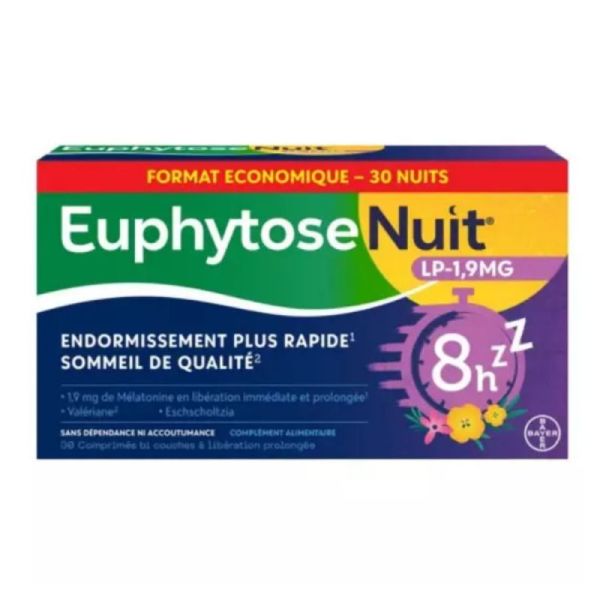 Euphytose Nuit LP 1,9 mg - 30 comprimés