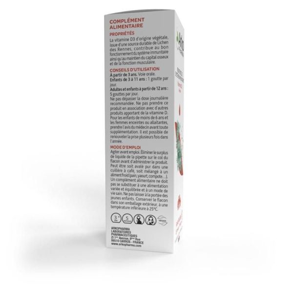 Arkofluides® Vitamine D3 Végétale - none