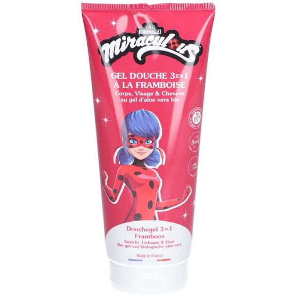 Miraculous gel douche 3 en 1 Framboise - 200ml