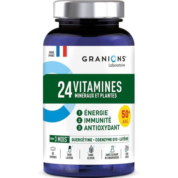 24 Vitamines Minéraux et Plantes 90 comprimés