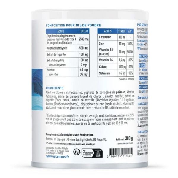 Pro Keracys Collagène cheveux 4-EN-1 Poudre - 200 ml