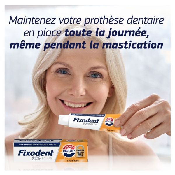 Pro Plus Crème Adhésive Fixation Forte Goût Neutre - 40 g