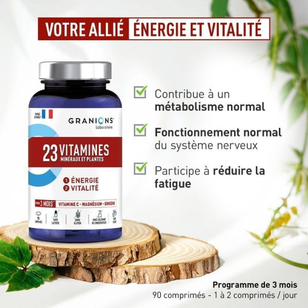 23 Vitamines Minéraux et Plantes - 90 comprimés