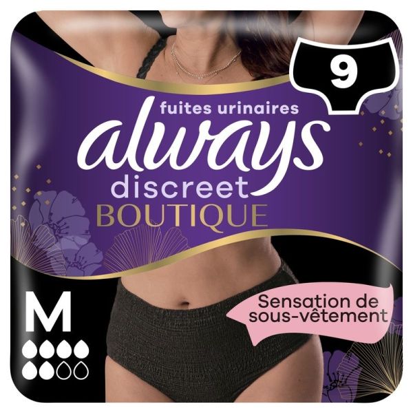 Culottes fuites urinaires Discreet Boutique - Taille M Noir