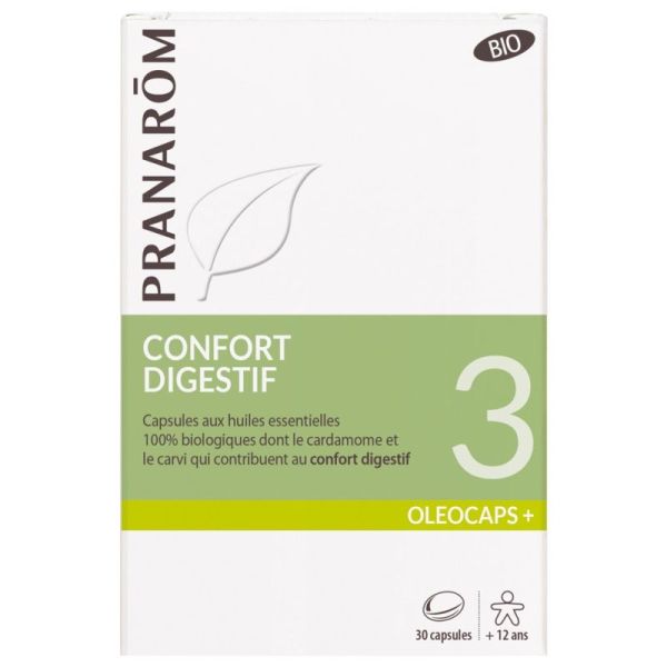 Pranarôm Oléocaps+ 3 Confort Digestif Bio - 30 Capsules