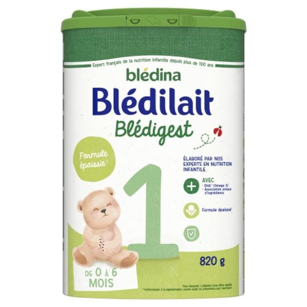 Blédina Blédilait Blédigest 1er Âge de 0 à 6 Mois - 820 g
