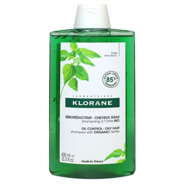 Klorane Shampoing à l'Ortie Bio - Séborégulateur Cheveux Gras - 400 ml