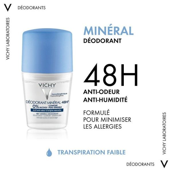 Déodorant Minéral 48h sans sels d'aluminium - 50 ml