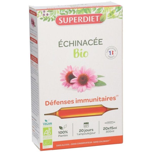 Echinacée Bio Fluide Ampoule - 20x15ml