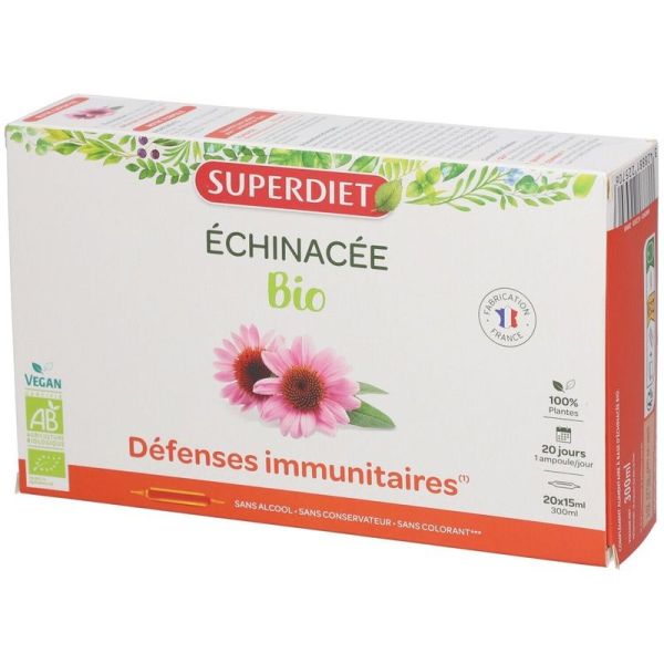 Echinacée Bio Fluide Ampoule - 20x15ml