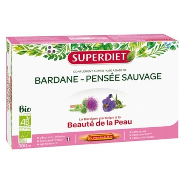 Bardane Pensée Sauvage - 20 ampoules